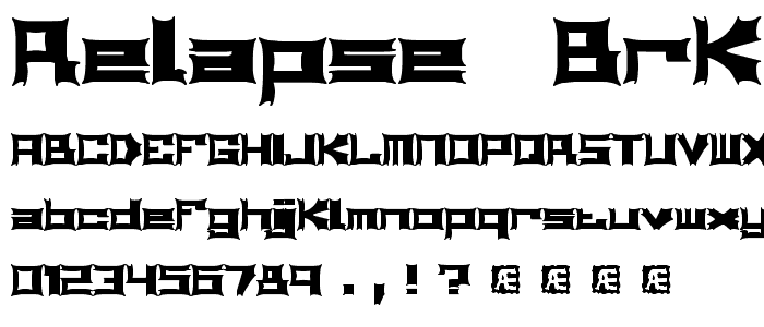 Relapse (BRK) font